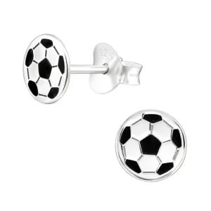 Lasten hopeanapit, Football -jalkapallonapit (hopea & musta)