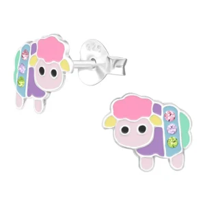 Lasten hopeanapit, Happy Sheep -värikkäät lammaskorvakorut