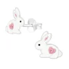 Lasten hopeanapit, Heart Bunnies -pupukorvakorut sydämellä