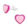 Lasten hopeanapit, Pink Heart -vaaleanpunaiset sydänkorvakorut