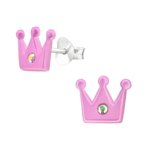 Lasten hopeanapit, Purple Crown -liilat prinsessakruunu korvakorut