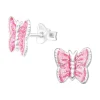 Lasten hopeanapit, Shiny Butterfly -pinkit perhoskorvakorut