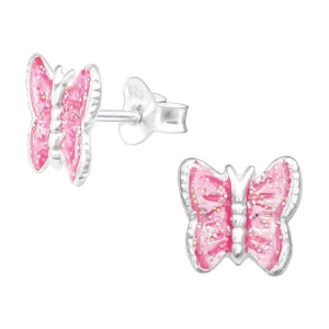 Lasten hopeanapit, Shiny Butterfly -pinkit perhoskorvakorut
