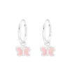Lasten hopearenkaat, Pale Pink Butterfly -pinkit perhoskorvakorut