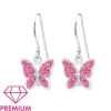 Lasten premium hopeakorvakorut, Rose Butterfly -perhoskorvakorut