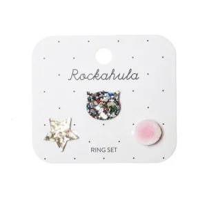 Lasten sormussetti, Rockahula KIDS | Glitter Cat Ring Set