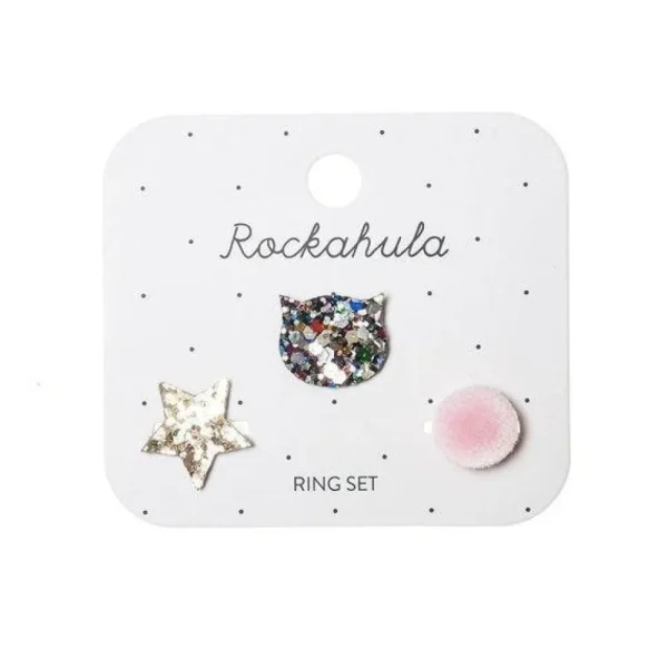 Lasten sormussetti, Rockahula KIDS | Glitter Cat Ring Set