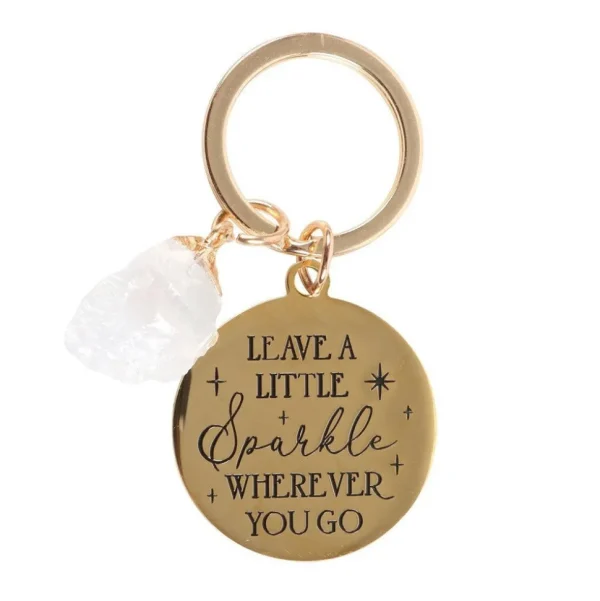 Leave a Little Sparkle -vuorikristalli avaimenperä