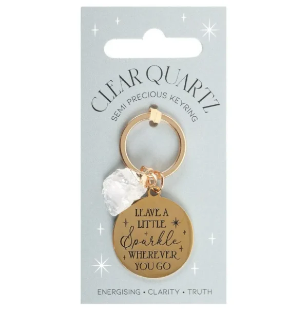 Leave a Little Sparkle -vuorikristalli avaimenperä