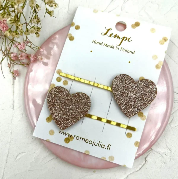 LEMPI-hiuspinnit, Lempi (ruusukulta glitter)