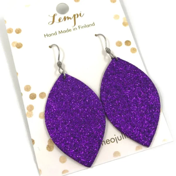 LEMPI-korvakorut, Iisa (glitter violetti)