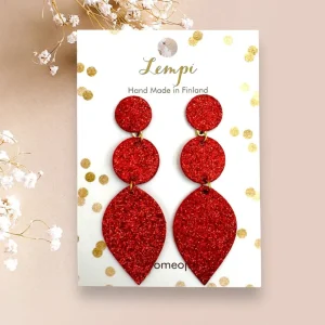 LEMPI®-korvakorut, Armi (punainen kimallus)
