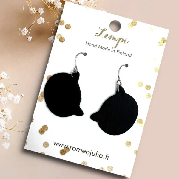 LEMPI®-korvakorut, Frida Mörkönen -mustat kissakorvakorut