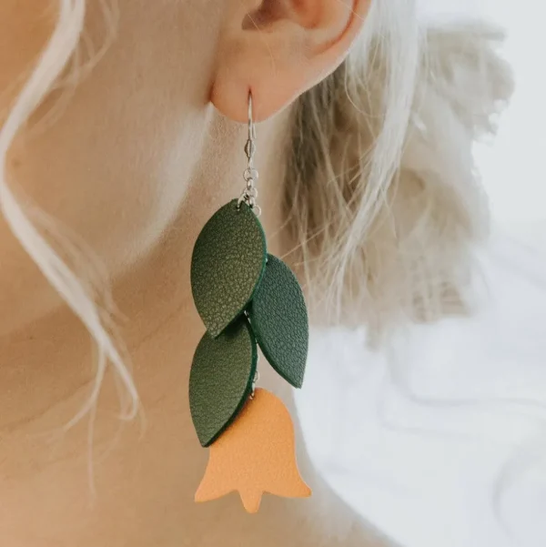 LEMPI®-korvakorut, Frida (vihreä, hohtava vaaleanpunainen)