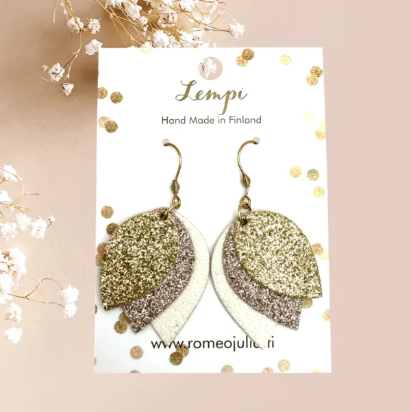 LEMPI®-korvakorut, Hehku (pehmeänsävyinen kimallus, koukku)