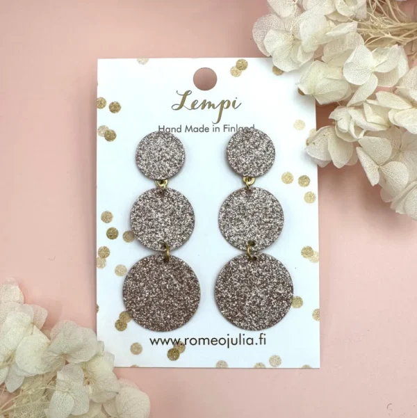 LEMPI®-korvakorut, Ilona (ruusukultainen kimallus)
