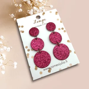 LEMPI®-korvakorut, Ilona (tummanpinkki kimallus)