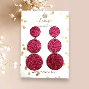 LEMPI®-korvakorut, Ilona (tummanpinkki kimallus)