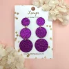LEMPI®-korvakorut, Ilona (violetti kimallus)