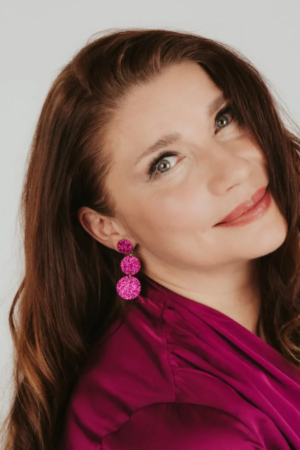 LEMPI®-korvakorut, Ilona (violetti kimallus)