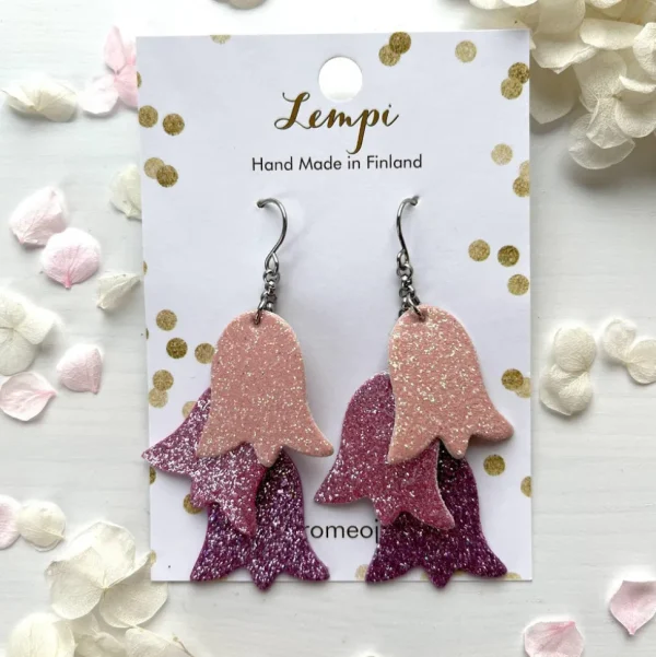 LEMPI®-korvakorut, Keto (vaaleanpunainen-pinkki-lila)