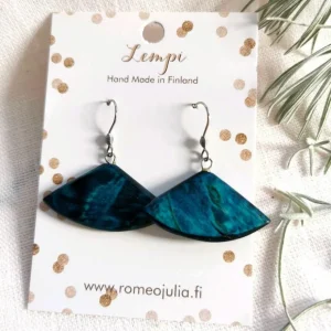 LEMPI-korvakorut, Kolmio (turkoosi, visakoivu)