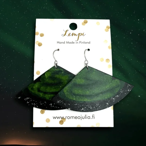 LEMPI-korvakorut, Lapin lumoa (uniikit maalatut korvakorut 4/4)