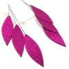 LEMPI-korvakorut, Laura (fuksia glitter, kolmiosainen)