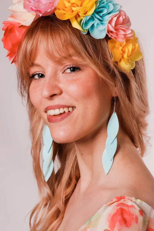 LEMPI-korvakorut, Laura (vaaleanturkoosi, kolmiosainen)