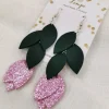LEMPI-korvakorut, Lehdellinen tulppaani (vaaleanpunainen glitter)