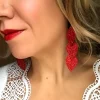 LEMPI-korvakorut, Lehdet (punainen glitter)
