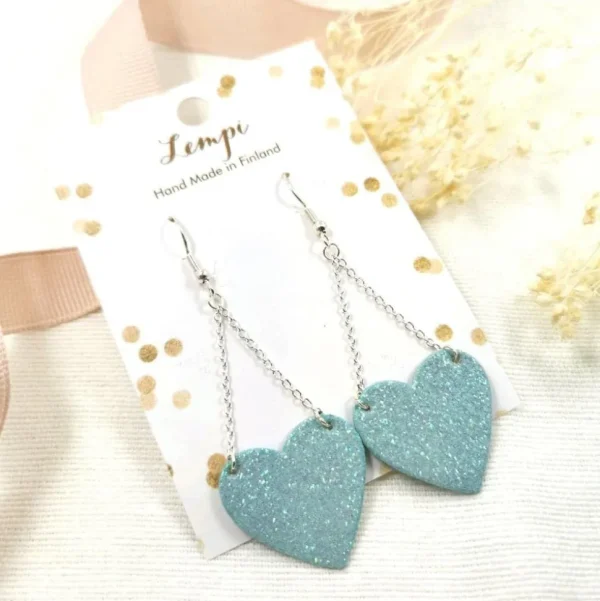 LEMPI-korvakorut, Lempi 2.0 (minttu glitter)