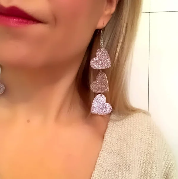 LEMPI-korvakorut, Lempi (3-os, liila glitter)