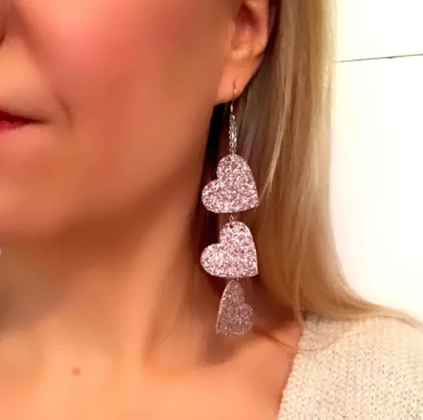 LEMPI-korvakorut, Lempi (3-os, liila glitter)