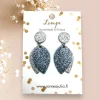 LEMPI®-korvakorut, Nuppu (sini-hopeinen glitter)