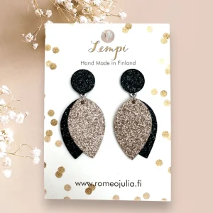 LEMPI®-korvakorut, Nuppu (sini-ruusukulta glitter)