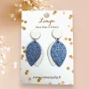 LEMPI®-korvakorut, Nuppu (vaaleansininen & valkoinen glitter)