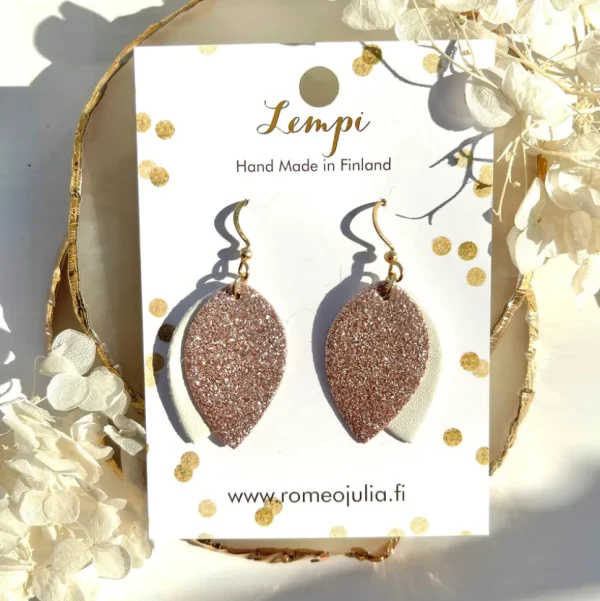 LEMPI®-korvakorut, Nuppu (valkoinen-ruusukulta)
