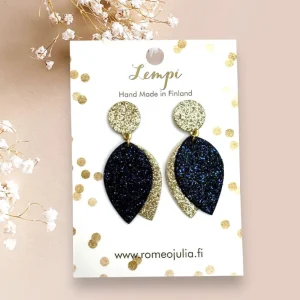 LEMPI®-korvakorut, Nuppu (yönsininen & kulta glitter)