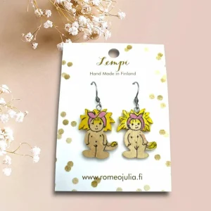 LEMPI®-korvakorut, Peikkotytöt (petsattu koivu)