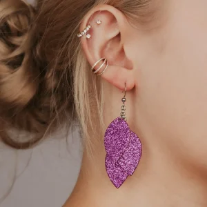 LEMPI-korvakorut, Pikku Vilja (violetinpinkki glitter)