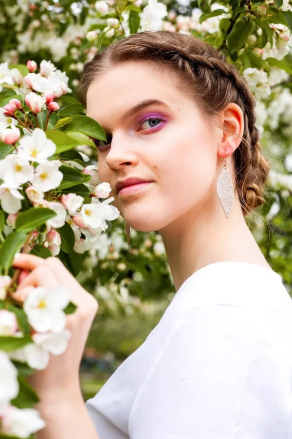 LEMPI-korvakorut, Ruusunlehti (ruusukulta glitter)