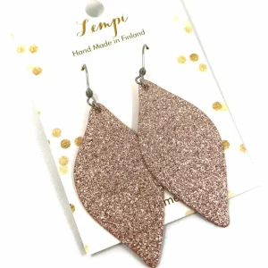 LEMPI-korvakorut, Ruusunlehti (ruusukulta glitter)