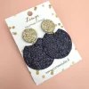 LEMPI®-korvakorut, Tilda -koko M (hiilenmusta & kulta glitter)