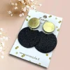 LEMPI®-korvakorut, Tilda -koko M (musta glitter - matta kulta)