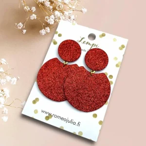 LEMPI®-korvakorut, Tilda -koko M (punainen glitter)