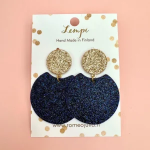 LEMPI®-korvakorut, Tilda -koko M (yönsininen & kulta glitter)