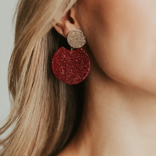 LEMPI®-korvakorut, Tilda -koko M (matta musta - glitter kulta)