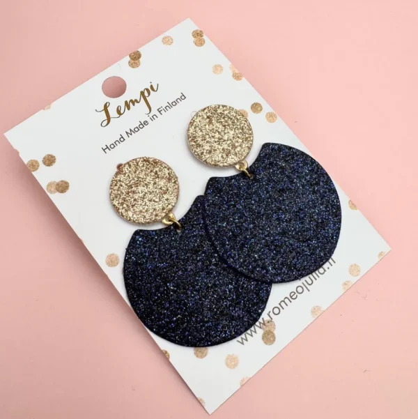 LEMPI®-korvakorut, Tilda -koko M (yönsininen & kulta glitter)