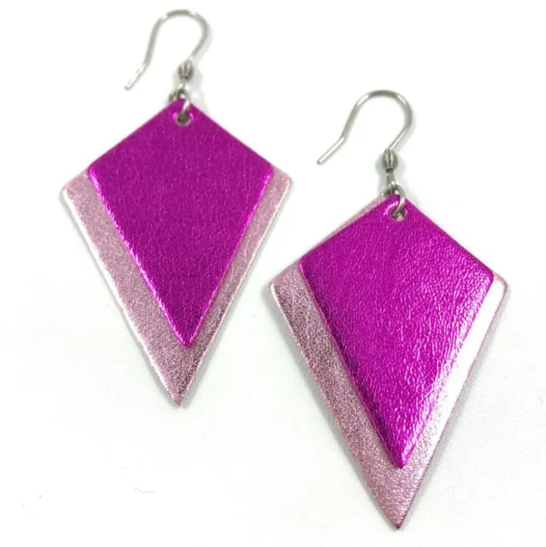 LEMPI-korvakorut, Timantti (pinkki-fuksia)